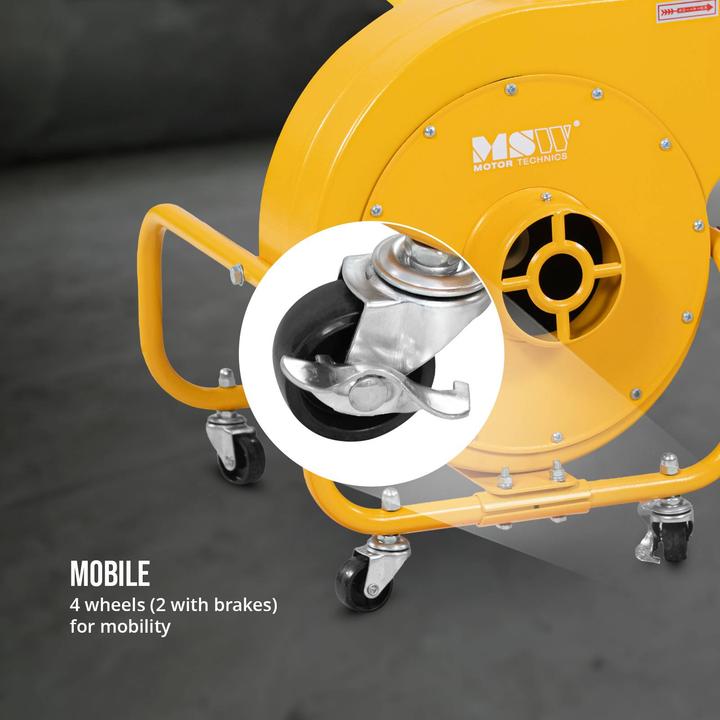 Produktbild MSW Mobile Absauganlage Holz Späneabsaugung 850 m³/h 56 l 4 Räder 750 W 2950 U/min (Absauganlage)