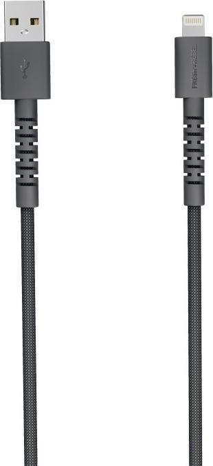 Actual product image Fresh'N Rebel Fresh 'n Rebel USB-A zu Lightning silicone geflochtenes Kabel "FlexWave" 2m, Storm Grey (2 m, 30 W)