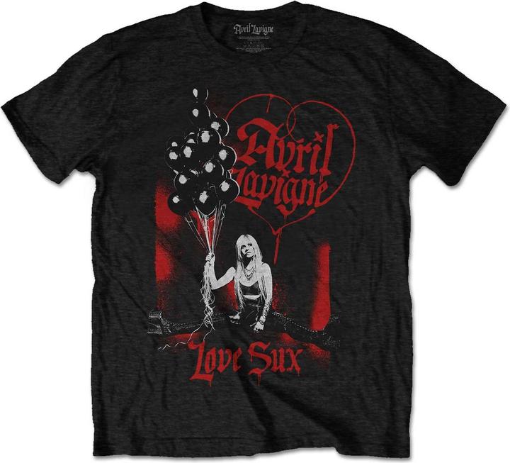 Immagine prodotto Avril Lavigne Maglietta in cotone Love Sux Balloons Unisex Adulti (XL)