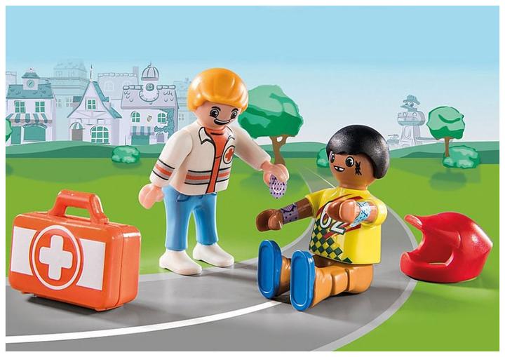 Produktbild Playmobil Notarzt Action: Hilf dem Rennfahrer. (70919, Playmobil Duck On Call)