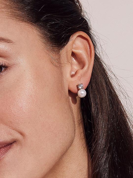 Produktbild Edblad Ohrstecker LUNA STUDS (Edelstahl, Perlmuttperle, Zirkoniastein)