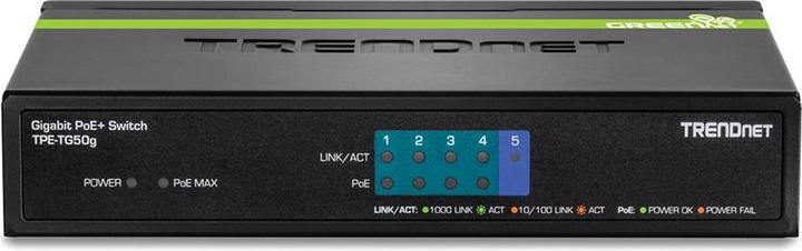 Actual product image Trendnet Tpe-Tg50g Poe+ (5 Ports)