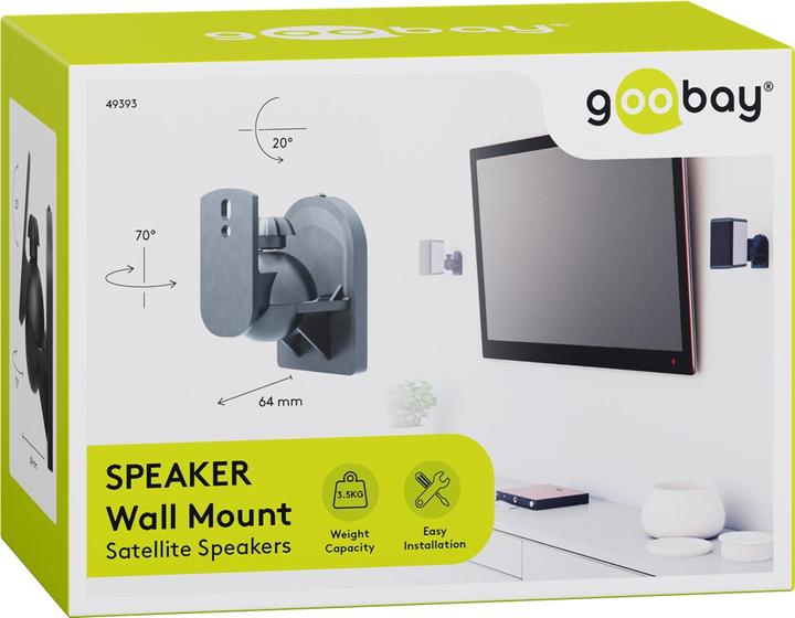 Actual product image Goobay Universal (1 pair, Wall installation, Pivoting, Tiltable)