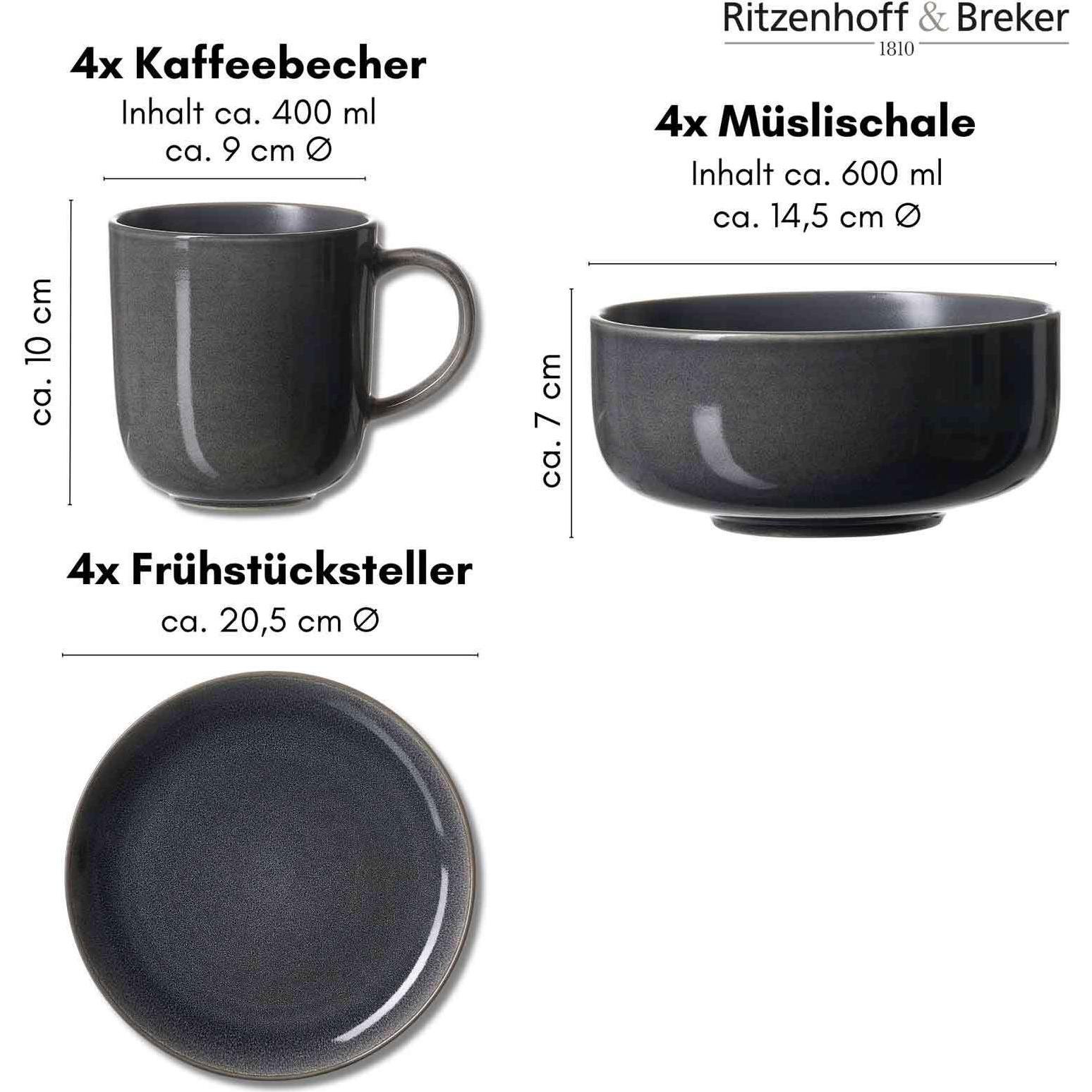 Thumbnail - Ritzenhoff & Breker, Geschirrset, Toledo (12 Stück)