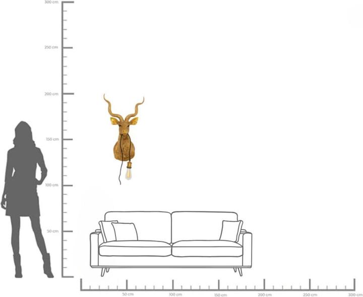 Image du produit Kare Design Applique murale Animal Goat Gold 45x74cm (E27)