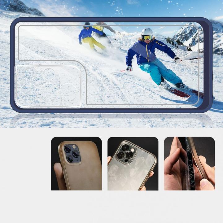 Produktbild Hurtel Clear 3in1 Case for Samsung Galaxy S22 Ultra Frame Gel Cover Blue (Samsung Galaxy S22 Ultra)