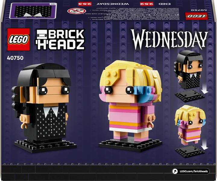 Produktbild LEGO BrickHeadz Wednesday Wednesday und Enid (40750, LEGO Brickheadz)