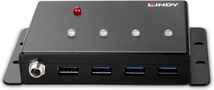 Productafbeelding Lindy 4-poorts USB 3.0 metalen hub 4 extra USB 3.0-poorten (USB-B, 4 ports)