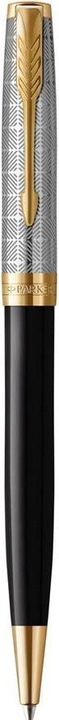 Image du produit Parker Stylo à bille Sonnet Prem. Metal & G.C. sw M (Noir, Argent, Or, 1 x)