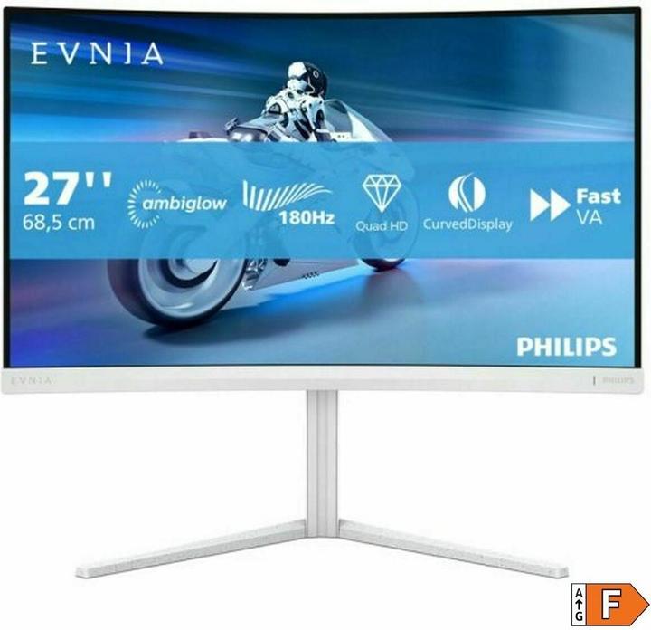 Actual product image Philips Evnia 27M2C5501 - 27 inch QHD Curved Gaming Monitor, white (2560 x 1440 pixels, 27")