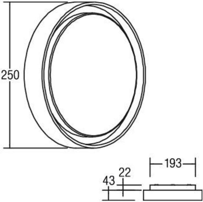 Actual product image Brumberg LED wall lamp (1210 lm)