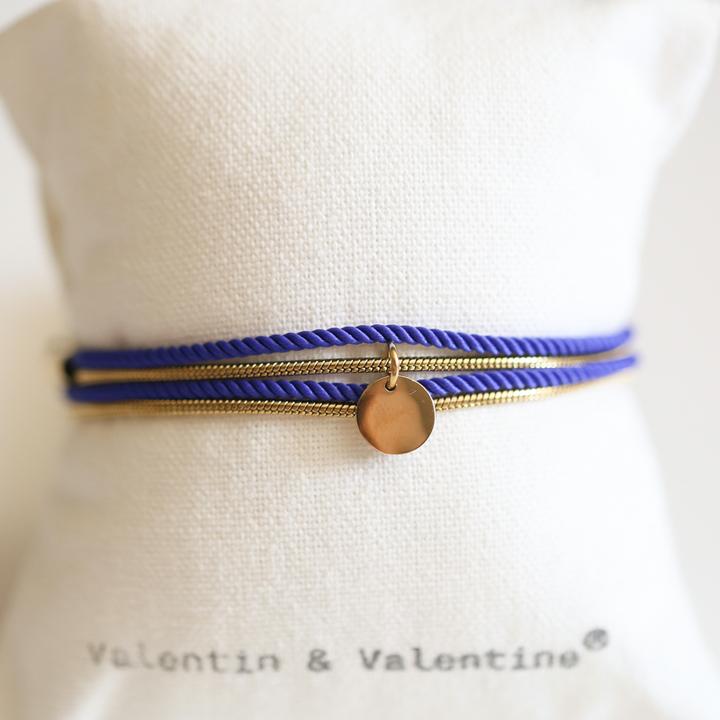 Produktbild Val&Val Majorelle Damenarmband (Edelstahl, gewachste Kordeln)