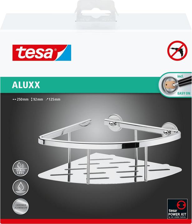 Actual product image tesa ALUXX shower tray incl. adhesive solution without drilling (8.5 x 21.5 x 22 cm)