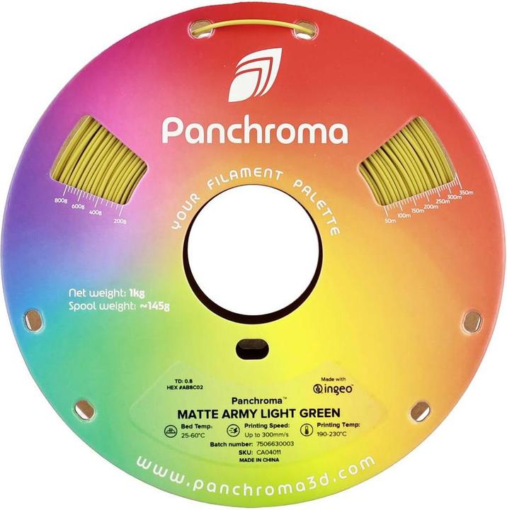 Produktbild Polymaker Panchroma™ PLA Matte Army (PLA, 1.75 mm, 1000 g)