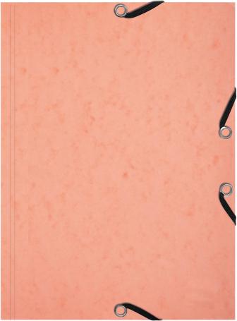 Image du produit Exacompta Chemise 3 rabats à élastiques Aquarel + 25 fiches bristol A5 - 4 couleurs assorties - Corail (A5, 25x)