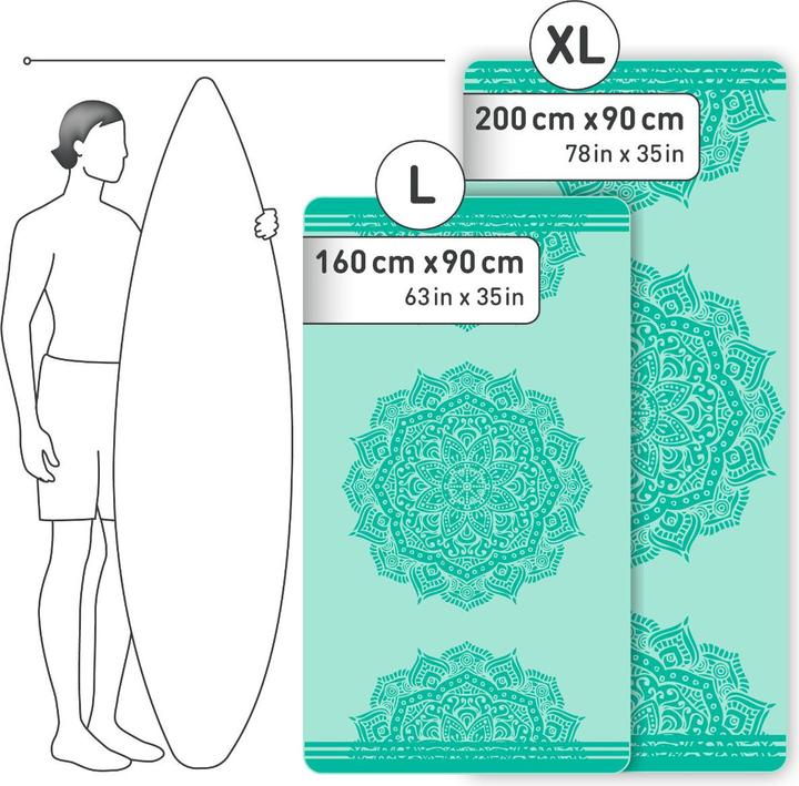 Actual product image Fit-Flip Microfibre beach towel (200 x 90 cm)