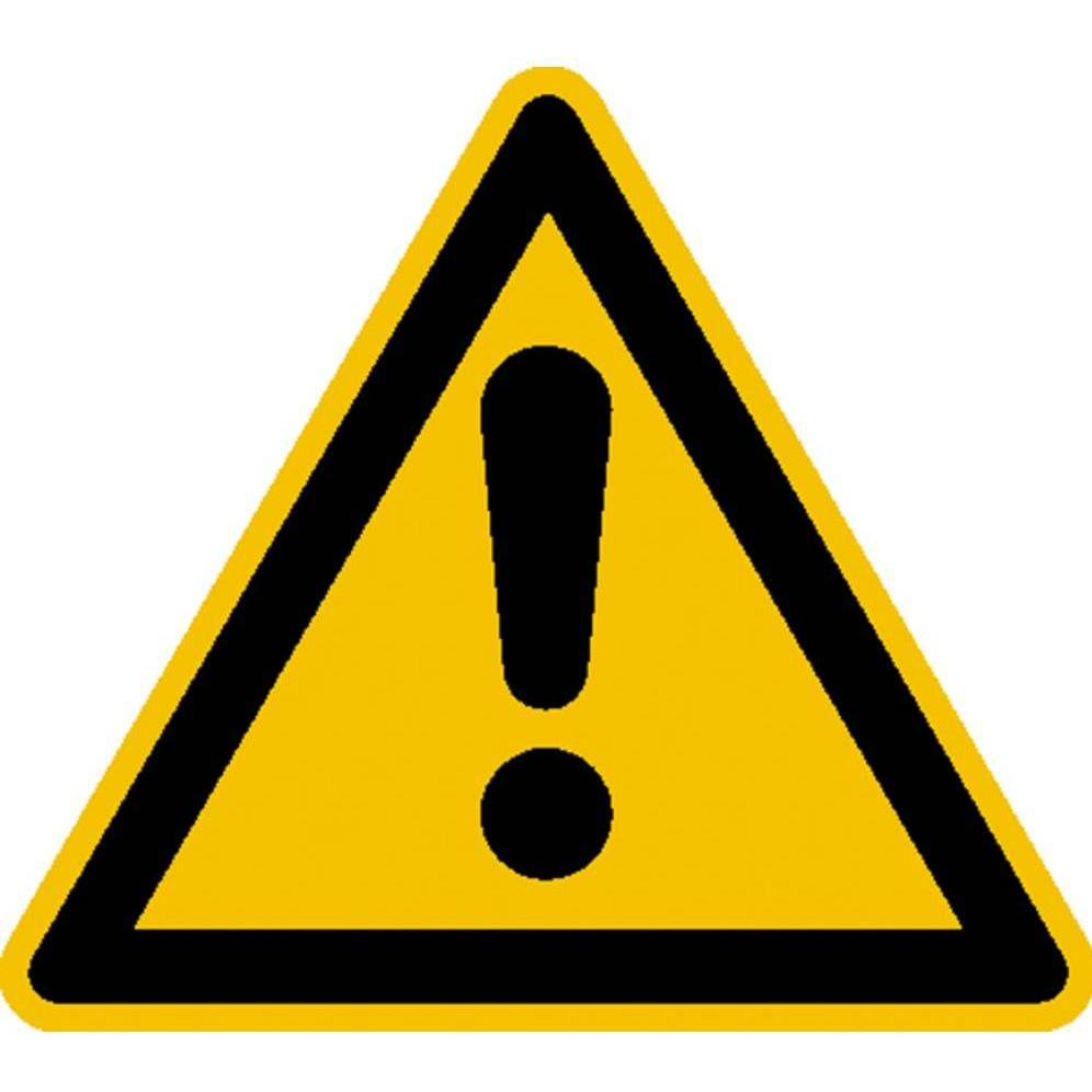 Wolk, Segnaletica di sicurezza, Warnschild Allgemeines Warnzeichen Folie selbstklebend 315 mm ISO 7010