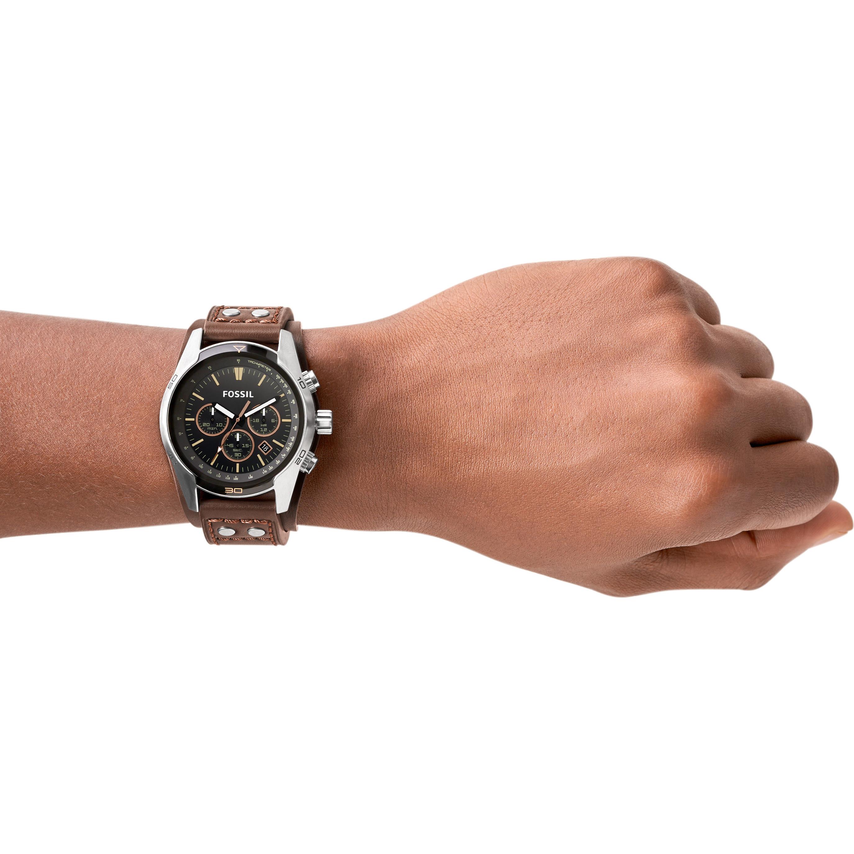 Thumbnail - Fossil, Armbanduhr, Coachman, Braun, (Analoguhr, Chronograph, 45 mm)