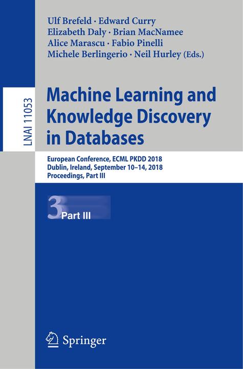 Produktbild Machine Learning and Knowledge Discovery in Databases (Englisch, 2019)