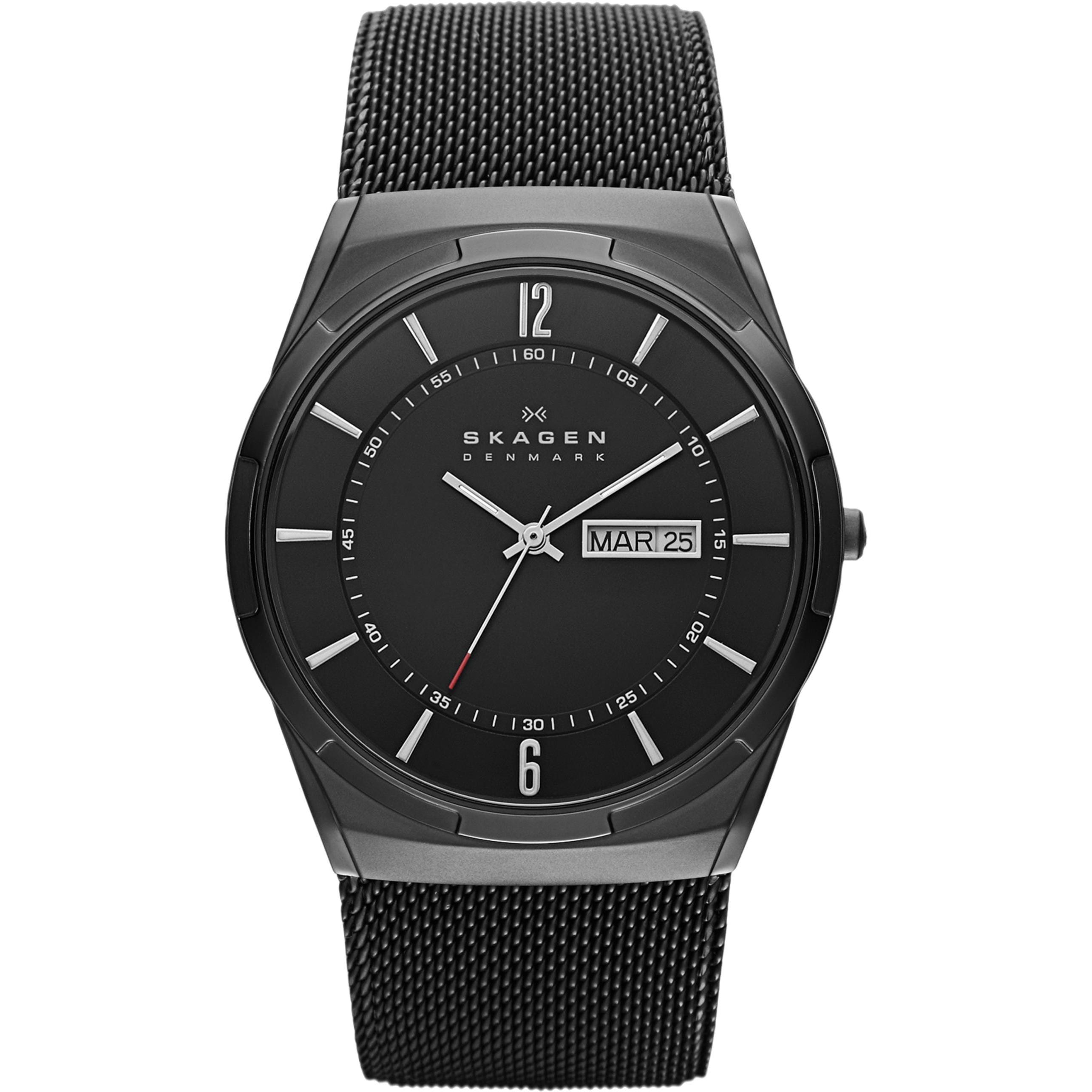Skagen, Armbanduhr, Melbye, Schwarz, (Analoguhr, 40 mm)