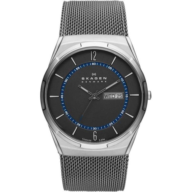 Skagen, Armbanduhr, Melbye, Grau, (Analoguhr, 40 mm)