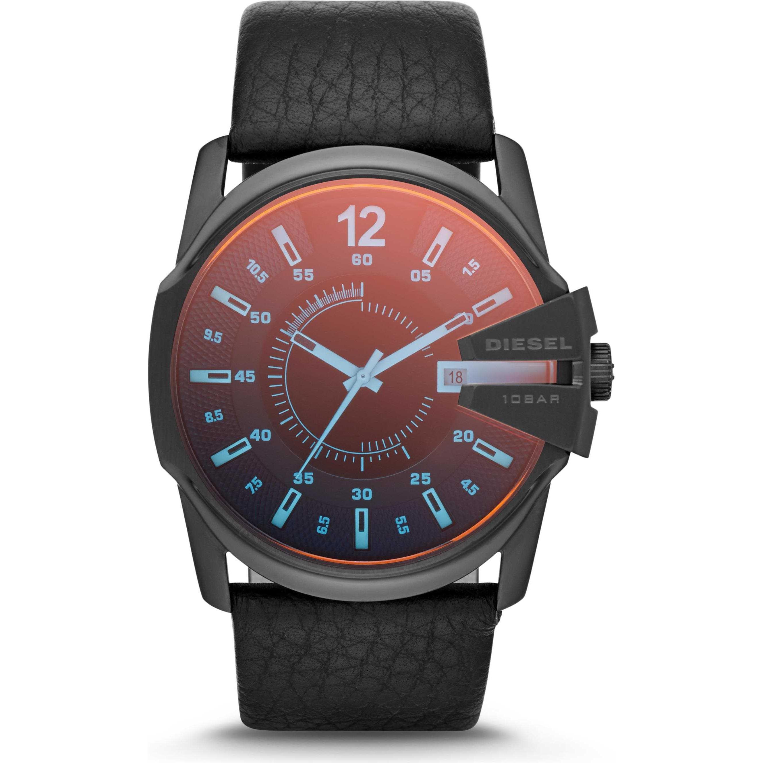 Diesel, Armbanduhr, Master Chief, Schwarz, (Analoguhr, 45 mm)