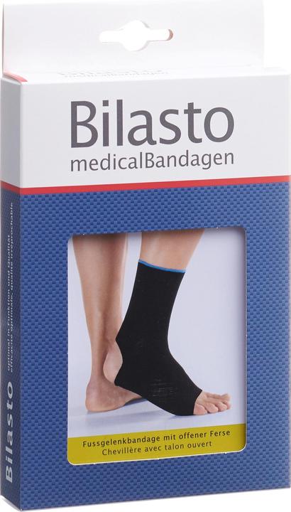 Image du produit Bilasto Uno Bandage pour cheville L talon ouvert noir/bleu (L)