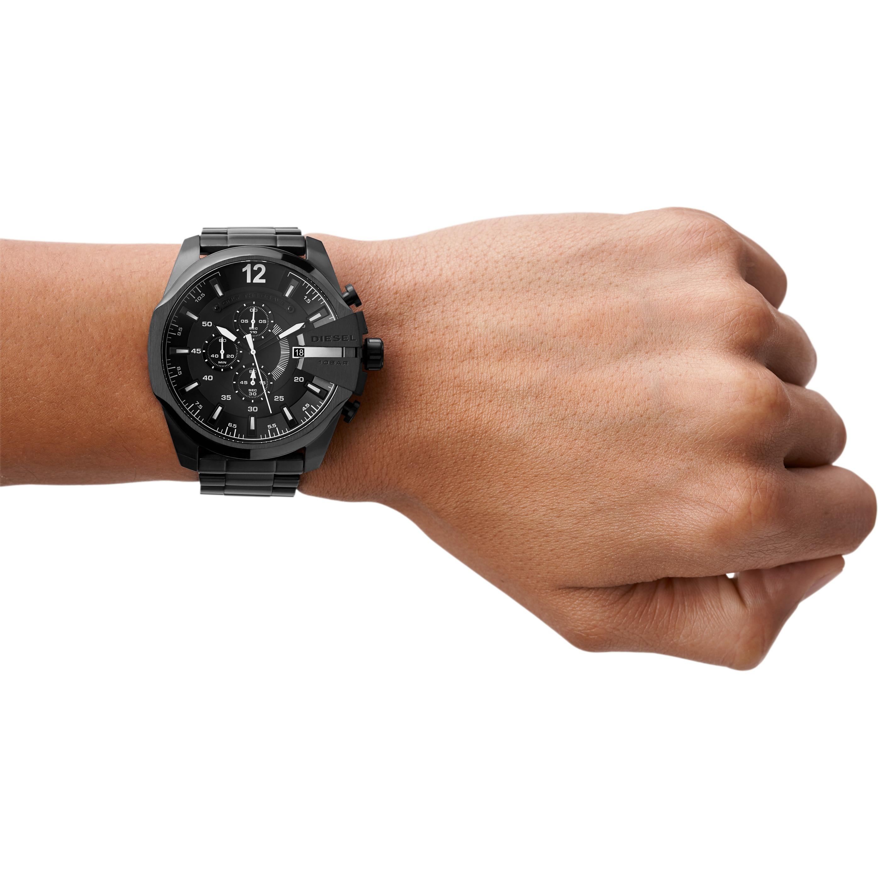 Thumbnail - Diesel, Armbanduhr, Mega Chief, Schwarz, (Analoguhr, Chronograph, 51 mm)