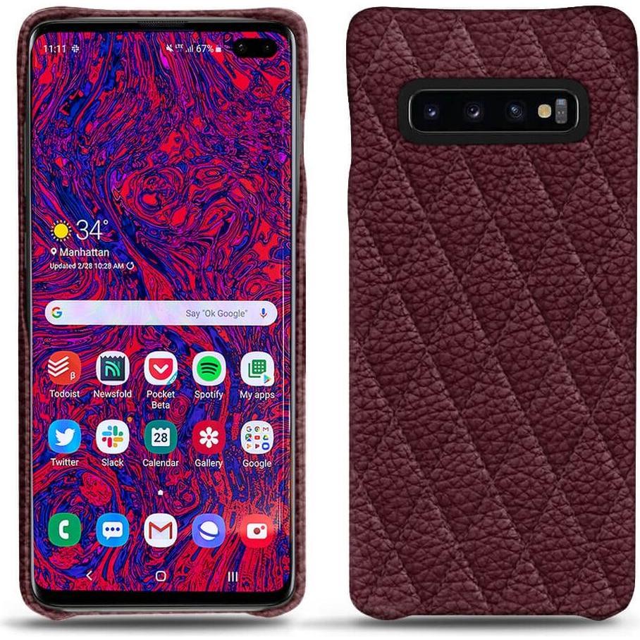 Noreve Lederschutzhülle (Samsung Galaxy S10 5G), Smartphone Hülle, Violett