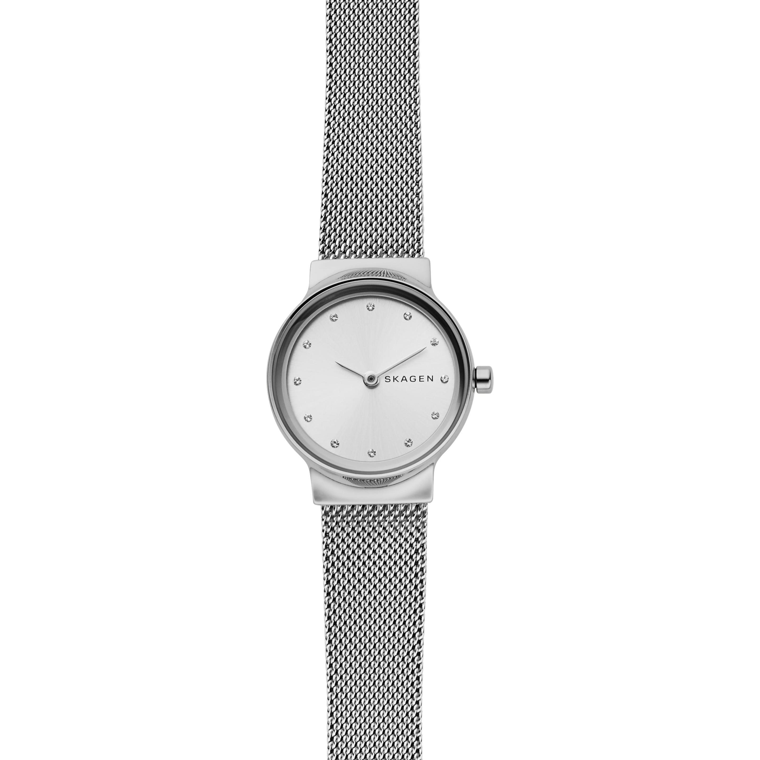 Skagen, Armbanduhr, Freja, Silber, (Analoguhr, 26 mm)