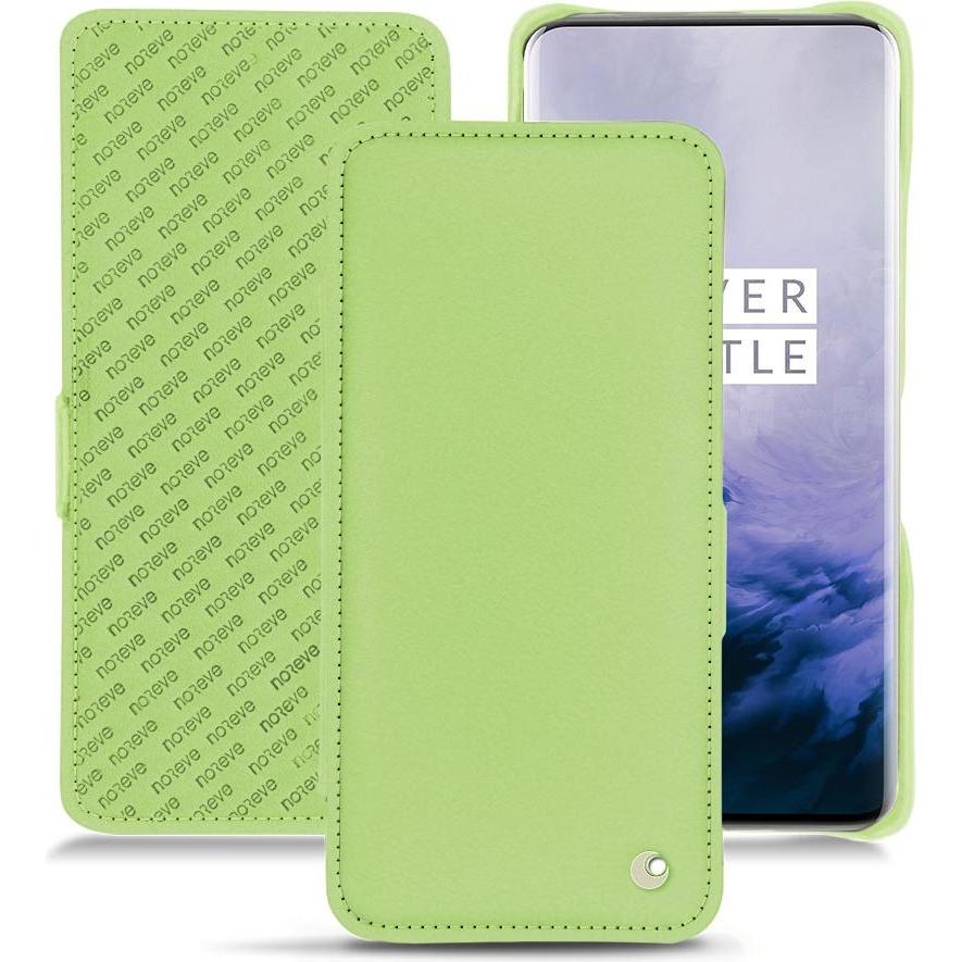 Noreve Lederschutzhülle horizontal (OnePlus 7 Pro), Smartphone Hülle, Grün