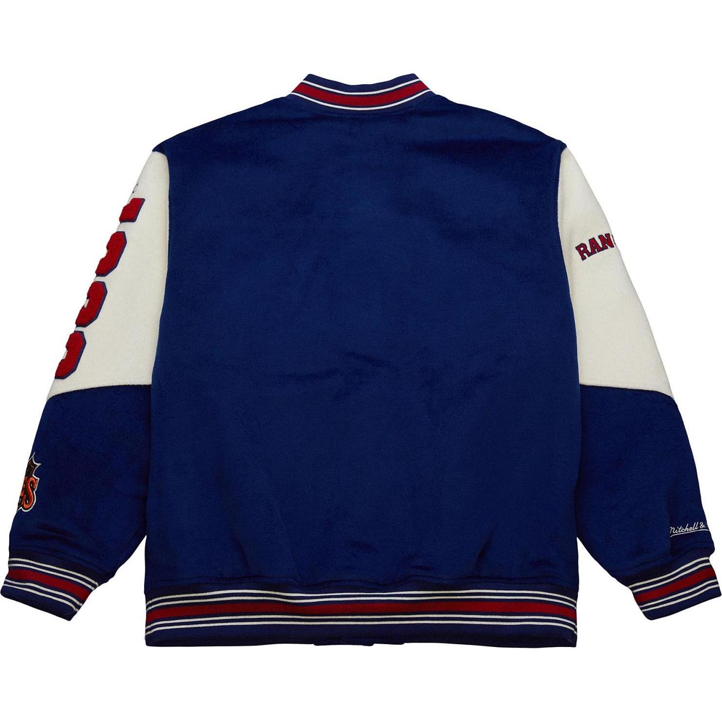 Thumbnail - Mitchell & Ness, Herren, Jacke, M&N Vintage Varsity Wool Jacke - NHL New York Rangers - XXL (XXL), Blau, XXL