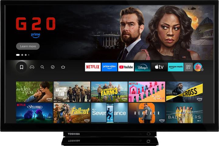 Produktbild Toshiba Fernseher 24 Zoll Fire TV HD-Ready Smart TV HDR Alexa Triple-Tuner LED TV 24WF3F63DAR (24", LCD, HD)