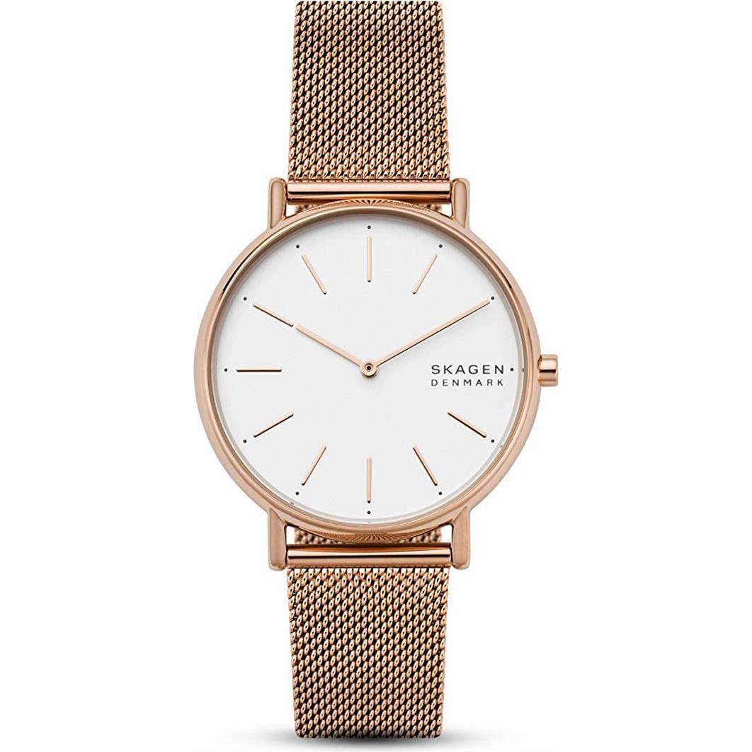 Skagen, Armbanduhr, Signatur, Rosa, (Analoguhr, 38 mm)