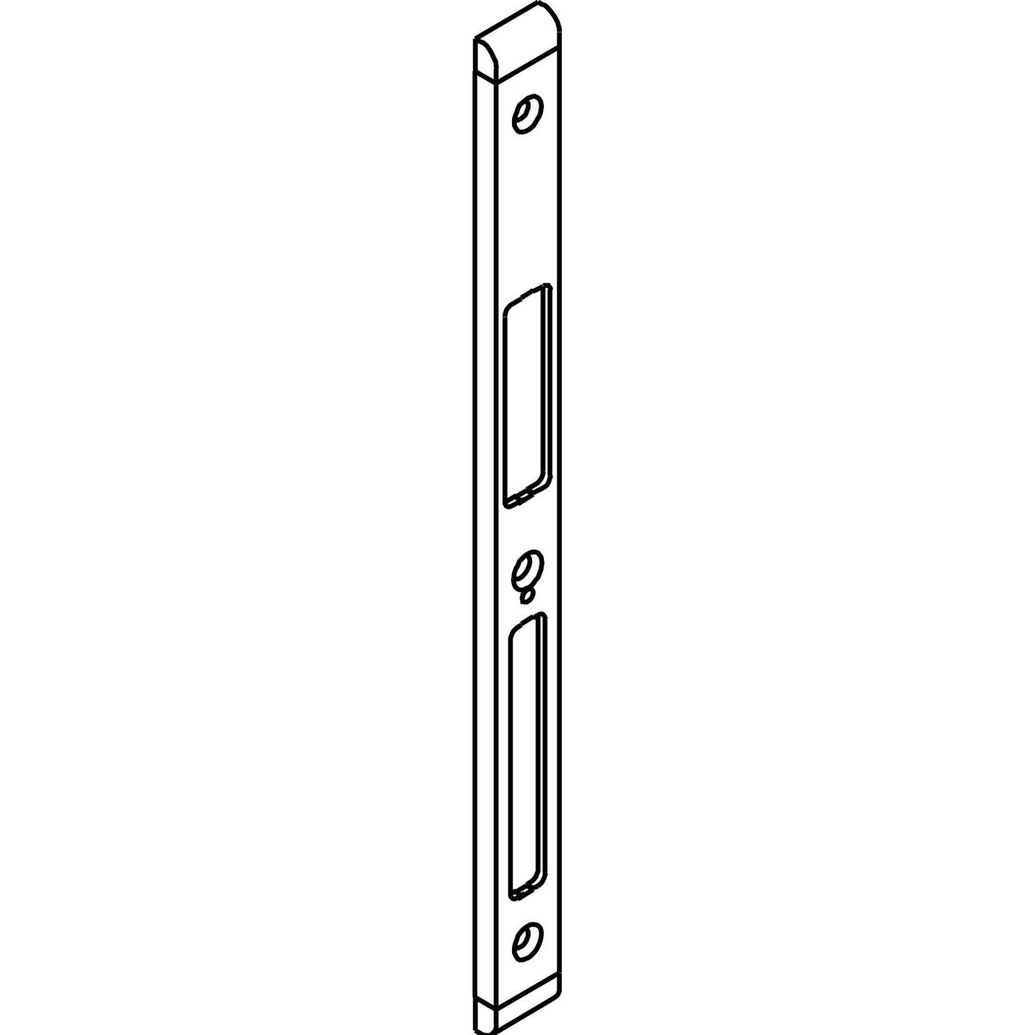 GU, Türgriff + Fenstergriff, Schliessblech GU-Secury z. Aufschrauben, Falz 11/18 mm, verzinkt silber (Türgarnitur)