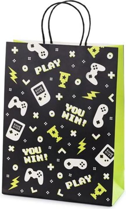 Produktbild Partydeco Geschenktasche Game 10 x 24 x 32 cm (1x)