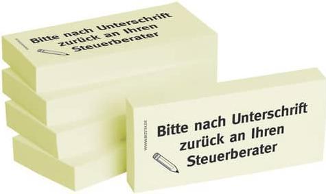 Bizstix Note 'Tax consultant' 75x35mm (35 x 75 mm)