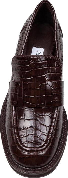 Actual product image Jimmy Choo tylor loafer in crocodile print leather, chocolate color (36)