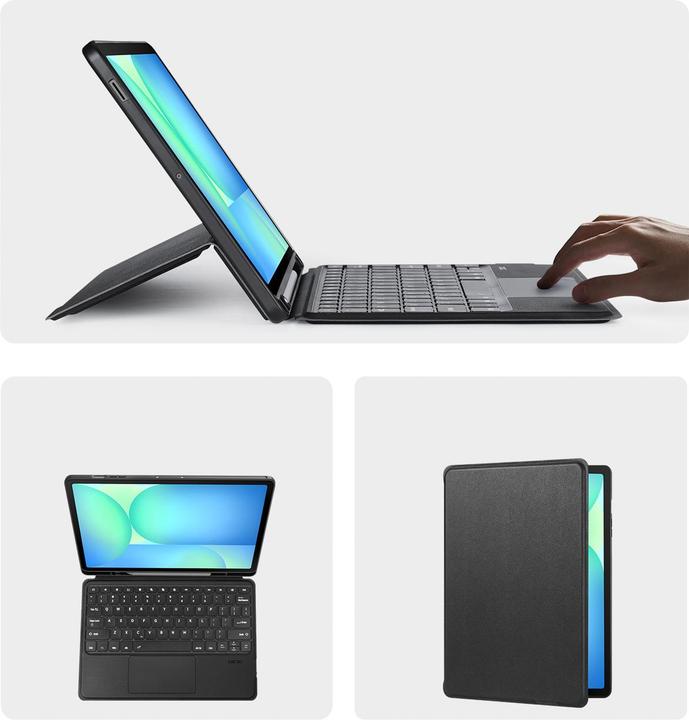 Actual product image OEM Book case DUX DUCIS case DK foldable with Wireless Keyboard for SAMSUNG Tab S10 FE Plus black (DE)