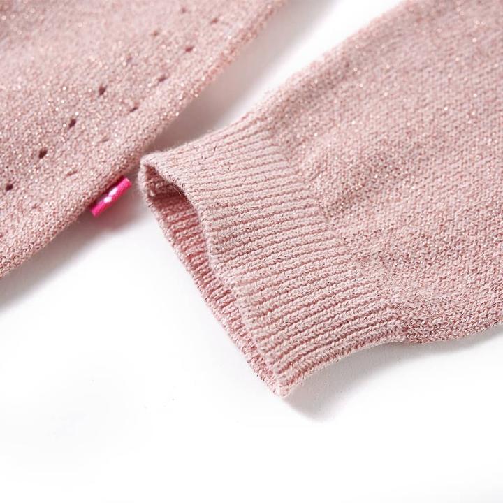 Actual product image vidaXL Children's cardigan pale pink 128,Material: 97 % cotton. 3 (128)