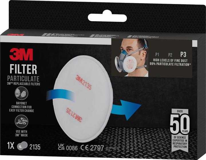 Productafbeelding 3M Deeltjesfilter voor serie 6000 en 6500 (Vervangend ademhalingsfilter)