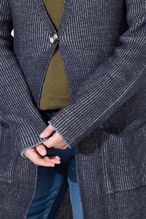Produktbild Ulla Popken Lang-Strickjacke, Rippstrick, V-Ausschnitt (46, 48)