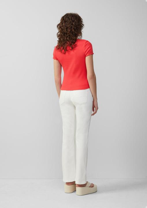 Produktbild S.Oliver T-Shirt Verkürztes Rippshirt mit Rundhalsausschnitt (L)