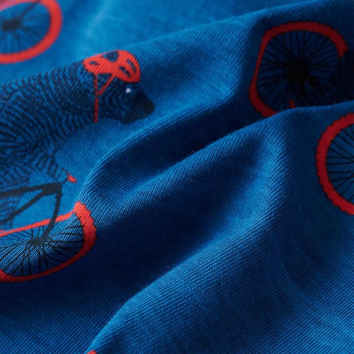 Produktbild vidaXL Kinderpyjama mit Langen Ärmeln Petrolblau 128,Material (128)