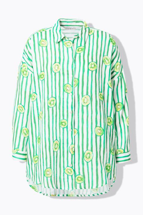 Immagine prodotto Studio Untold Blusa a righe dal taglio oversize con frutta (60)