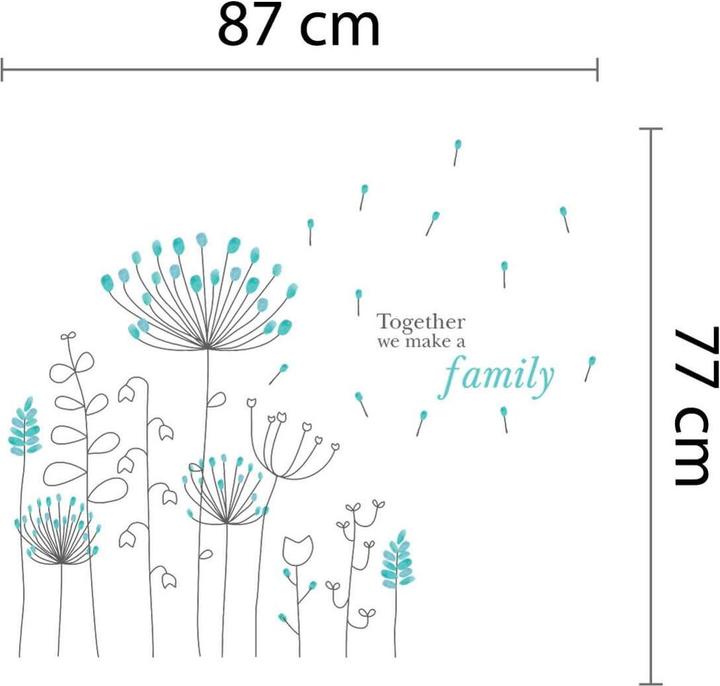 Actual product image Walplus Flowers (85.5 x 85.5 cm)