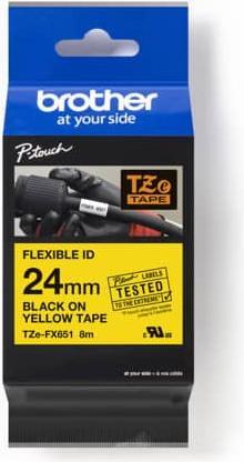 Actual product image Brother TZ-FX651 (2.40 cm, Yellow)