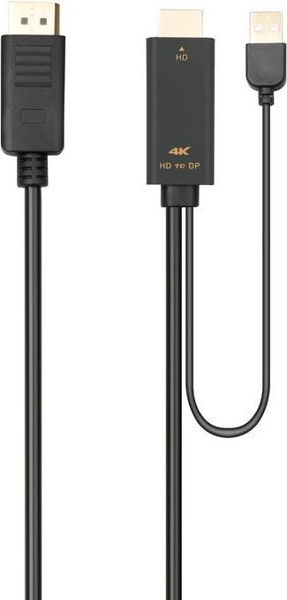 Actual product image MicroConnect HDMI-DP-CON3 Video Cable Adapter 3 m HDMI Type A (Standard) DisplayPort Black (HDMI)