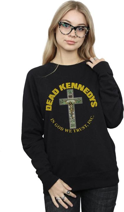 Actual product image Dead Kennedys Womens/Ladies In God We Trust Sweatshirt (L)