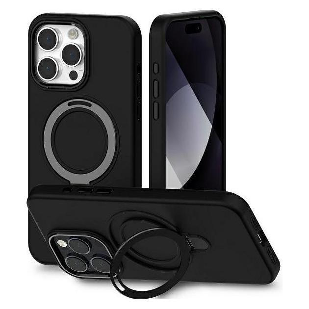 Mercury Nero Magsafe Stand Silicone Iphone 15 Pro 6.1" Czarny/ (Apple Iphone 15 Pro), Cover Smartphone,